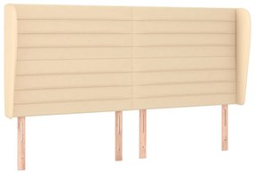 vidaXL Κρεβάτι Boxspring με Στρώμα Κρεμ 200x200 εκ. Υφασμάτινο