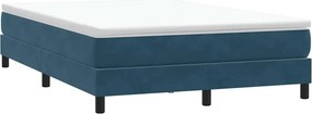 vidaXL Box Spring κρεβάτι χωρίς στρώμα σκούρο μπλε 160x220cm Βελούδινο