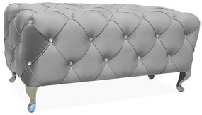PUF / ΠΑΓΚΟΣ HESTIA VELVET GREY BLUVEL 14 / SILVER DIOMMI HESTIAV14S DIOMMI-80-1866