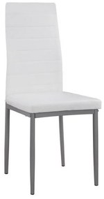 Καρέκλα Lady HM0037.11 (Σετ 4τμχ) 40x48x95cm White Μέταλλο,Τεχνόδερμα