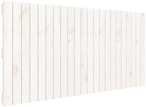 vidaXL Κεφαλάρι Τοίχου Λευκό 140x3x60 εκ. από Μασίφ Ξύλο Πεύκου