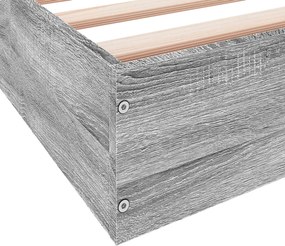 vidaXL Κρεβάτι δαπέδου Γκρι Sonoma 80 x 200 cm Επεξεργασμένο Ξύλο