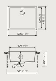 Schock Manhattan 30060 - Νεροχύτης Κουζίνας Γρανίτη 57x51 - Superwhite
