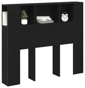 vidaXL Κεφαλάρι Ντουλάπα Μαύρη Βελανιδιά 120x19x104,5 εκ Επεξεργασμένο Ξύλο
