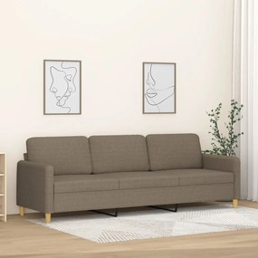 vidaXL Καναπές Τριθέσιος Taupe 180 εκ. Υφασμάτινος