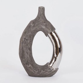 Βάζο Κεραμικό 752-20390 20x8x31,5cm Brown-Silver Estheti Home Ceramic