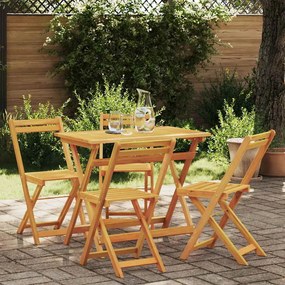 vidaXL Σετ μπιστρό 5 pcs Καφέ Μασίφ ξύλο ακακίας
