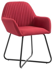 Καρέκλες Τραπεζαρίας 2 τεμ. Μπορντό Υφασμάτινες - Κόκκινο