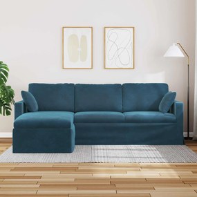 vidaXL Καναπές Μπλε 228 x 134 x 80 εκ Βελούδο