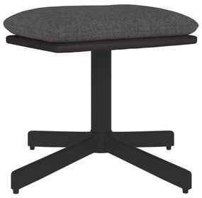 vidaXL Υποπόδιο Σκούρο Γκρι 60x60x36 εκ. Ύφασμα & Συνθετικό Δέρμα