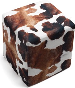 Σκαμπό Καφέ/Λευκό MILKY 40x40x40