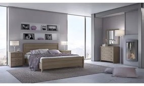 Savvidis Furniture  Σετ Κρεβατοκάμαρας 5τμχ(κρεβάτι για στρώμα 110x190, 2 κομοδίνα,τουαλέτα και καθρέφτης) N26 Μόκα Μελαμίνη BEST-8080343