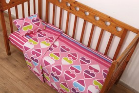 Σετ Σεντόνια Λίκνου 80x100 Καρδιές