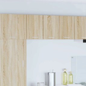 vidaXL Κρεμαστό ντουλάπι με πόρτα Riga 2 pcs Σομόνα Δρυς και Λευκό