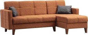 Γωνιακός Καναπές Κρεβάτι Κεραμιδί POLYA 130x216x86
