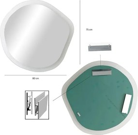 Stewehome Καθρέφτης Τοίχου Aqua Asso 80x75x75 cm