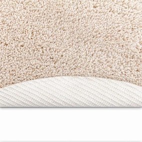 vidaXL Αντιολισθητικό Σαγκί Χαλάκι Κρεμ 120 x 120 cm PP