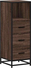 vidaXL Ντουλάπι μπάνιου καφέ δρυς 35x37,5x100 cm