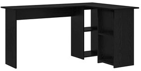 vidaXL Γραφείο με ράφι Μαύρη δρυς 142 x 102 x 73 εκ Επεξεργασμένο ξύλο