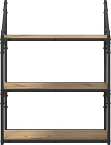 vidaXL Ράφι Τοίχου Επιτοίχιο Artisan Oak 60 x 21 x 78,5 cm