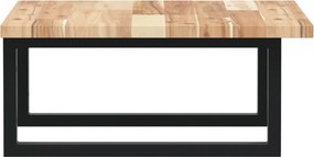 vidaXL Ράφι Νιπτήρα Τοίχου από Ατσάλι / Μασίφ Ξύλο Ακακίας