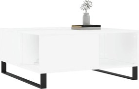 vidaXL Τραπεζάκι Σαλονιού Λευκό 80 x 80 x 36,5 εκ. Επεξεργασμένο Ξύλο