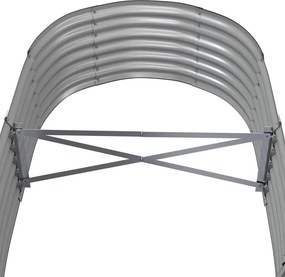 vidaXL Ζαρντινιέρα Γκρι 152x80x36 εκ. Γαλβανισμένος χάλυβας
