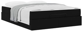 vidaXL Σκελετός Κρεβατιού Μαύρο 140 x 190 cm ύφασμα