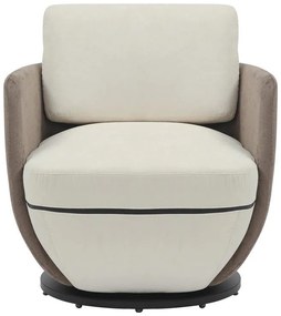 Πολυθρόνα περιστρεφόμενη Coupa ύφασμα σε μπεζ απόχρωση 75x77x79εκ 75x77x79 εκ.