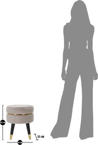 Σκαμπό Γκρι/Μαύρο PARIS Γκρι, Μαύρο και Χρυσό 35x35x405