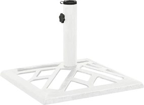 vidaXL Βάση Ομπρέλας Λευκή 44 x 44 x 31 εκ. από Χυτοσίδηρο