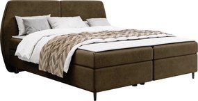 Επενδυμένο κρεβάτι Madryt-180 x 200-Καφέ