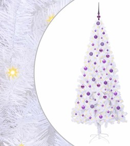 vidaXL Τεχνητό Χριστουγεννιάτικο Δέντρο Λευκό 210 cm PVC και Ατσάλι