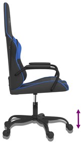 vidaXL Καρέκλα Gaming Μαύρο/Μπλε από Συνθετικό Δέρμα