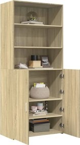 vidaXL Ντουλάπι Sonoma Δρυς 80x42,5x185 εκ. από Επεξεργασμένο Ξύλο