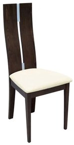 Ε7675 MILENO Καρέκλα Οξυά Καρυδί Burn Beech Ύφασμα Καφέ  46x47x103cm Καρυδί/Καφέ,  Ξύλο/Ύφασμα, , 2 Τεμάχια