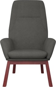 vidaXL Πολυθρόνα Relax Σκούρο Γκρι Υφασμάτινη με Υποπόδιο