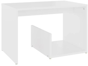 vidaXL Τραπέζι Βοηθητικό Λευκό 59 x 36 x 38 εκ. από Επεξ. Ξύλο