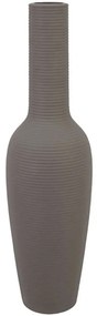 Βάζο - Μπουκάλι Γραμμωτό 15-00-22510-45 Φ13x46cm Grey Marhome Κεραμικό
