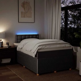 vidaXL Κρεβάτι Boxspring με Στρώμα Taupe 120x200 εκ. Υφασμάτινο