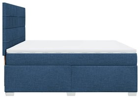 ΚΡΕΒΑΤΙ BOXSPRING ΜΕ ΣΤΡΩΜΑ ΜΠΛΕ 200X200 ΕΚ. ΥΦΑΣΜΑΤΙΝΟ 3292901