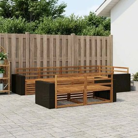 vidaXL Σειρά Καναπέ Εξωτερικού 7 pcs Φυσικό