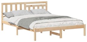 vidaXL Σκελετός Κρεβατιού Καφέ 160 x 200 cm Μασίφ ξύλο πεύκου