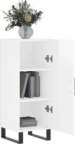 vidaXL Ντουλάπι Γυαλιστερό Λευκό 34,5x34x90 εκ. Επεξεργασμένο Ξύλο