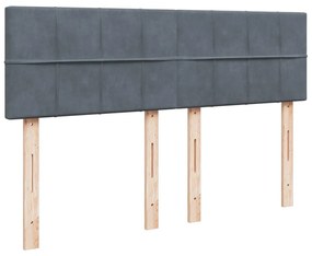 ΚΡΕΒΑΤΙ BOXSPRING ΜΕ ΣΤΡΩΜΑ ΣΚΟΥΡΟ ΓΚΡΙ 140X200 ΕΚ. ΒΕΛΟΥΔΙΝΟ 3287759