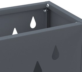 vidaXL Βάση Ομπρελών Ανθρακί Μέταλλο Μέτριο Διακοσμητικά Ένθετα