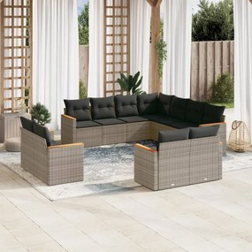 vidaXL Patio Sofa Set 11-θέσια Grey