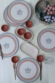 Stewehome Βασιλικό Σετ Πρωινού Royal Κεραμικό 14τμχ πολύχρωμος 27x27 cm