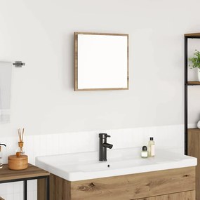 vidaXL Καθρέφτης μπάνιου LED Artisan Oak 40 x 37 x 8.5 εκ.