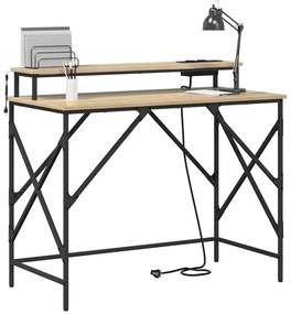 vidaXL Γραφείο Sonoma Δρυς 100 x 50 x 86.5 εκ Επεξεργασμένο ξύλο